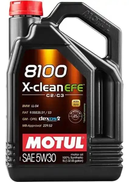 Motul 8100 X-Clean Efe 5W30 5 Lt Motor Yağı: Yüksek Performans ve Ekonomiyi Bir Arada Sunar