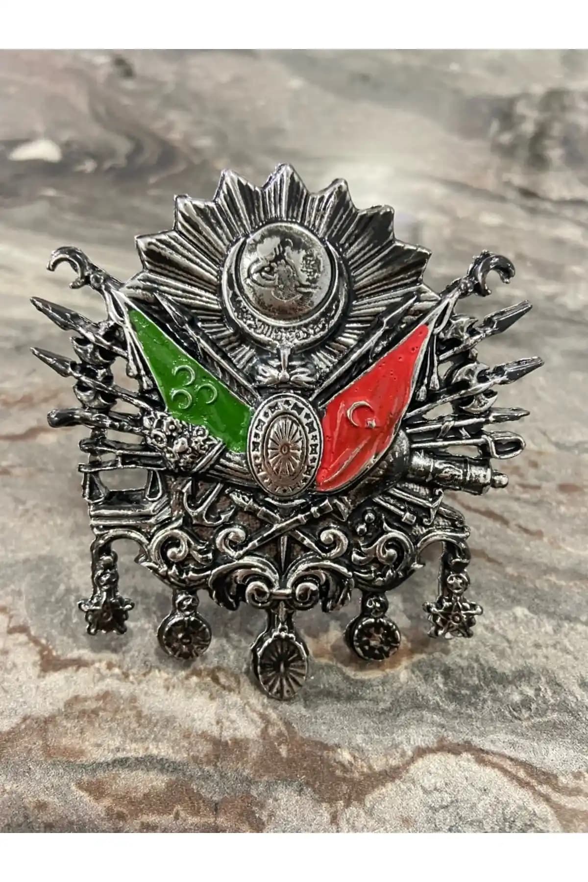 Otodemir Osmanlı Tuğrası Orta Boy Metal Döküm Vidalı Dekoratif Parça