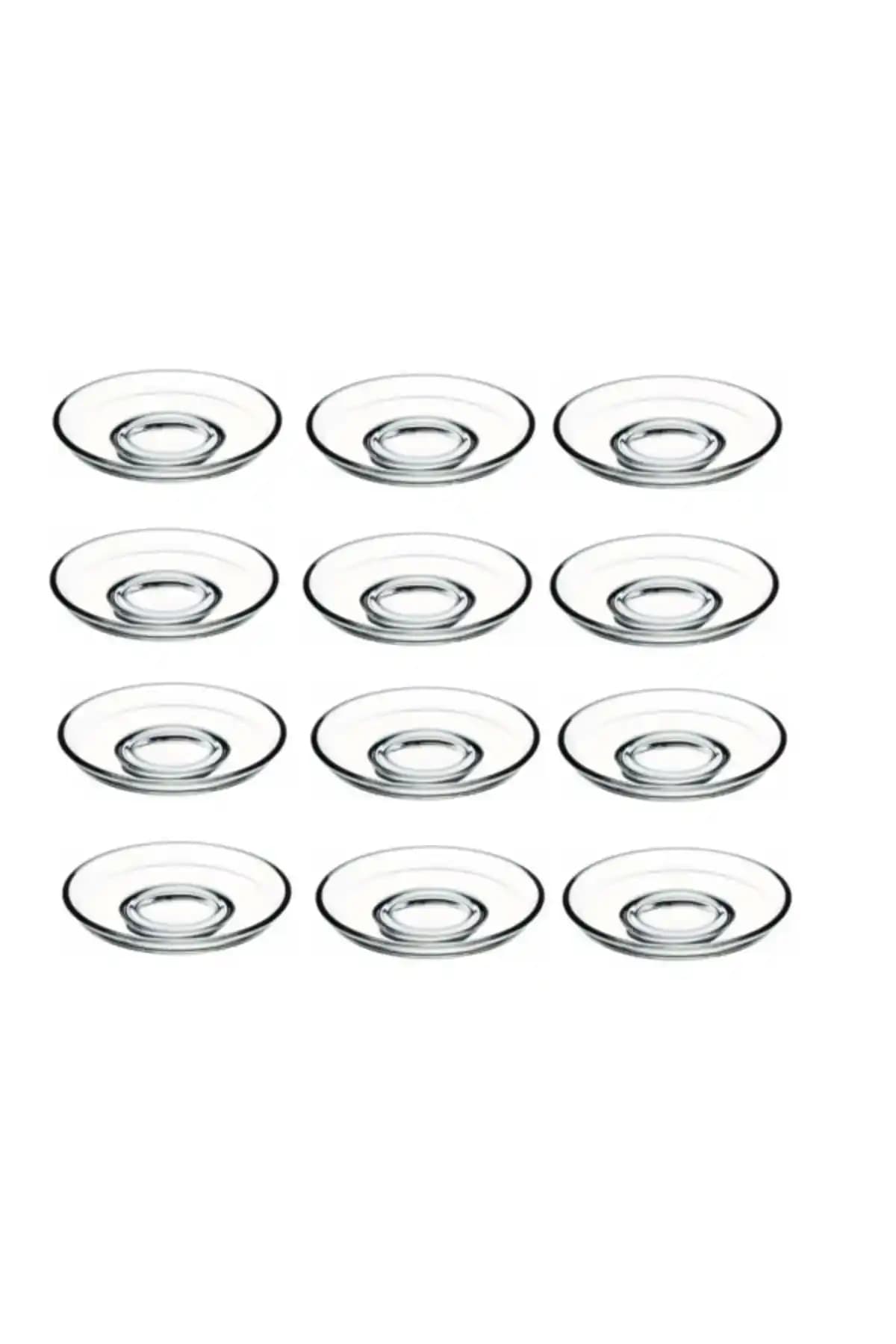 Paşabahçe Çay Tabak Bardak Altı 54201 Klasik ve Şık Cam Sofra Aksesuarı