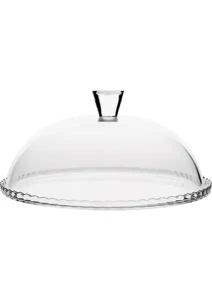 Pasabahçe Kapaklı Kek Servisi Cam Tabağı: Şık ve Dayanıklı Sunum Çözümü