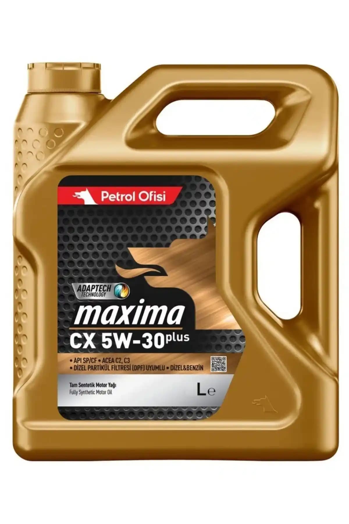 Petrol Ofisi Maxima Cx 5W30 Tam Sentetik Motor Yağı Emisyon Sistemleriyle Uyumlu ve Çevre Dostu