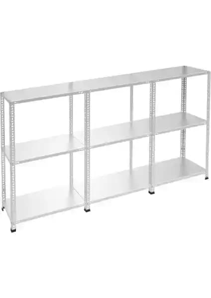 Rafburada 3 Katlı Galvaniz Çelik Raf: Dayanıklı ve Çok Amaçlı Depolama Çözümü