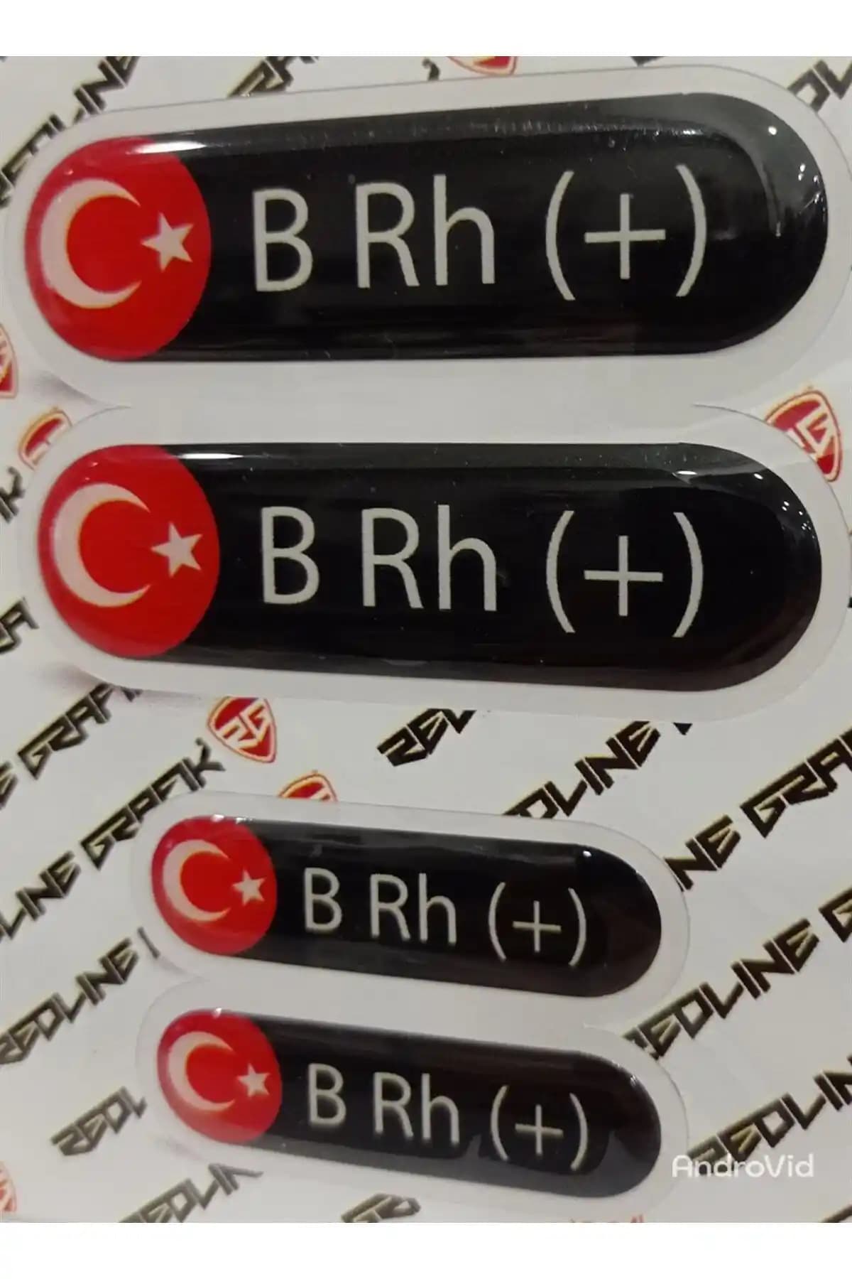Redline Grafik Siyah Damla Kan Grubu Stickerleri Sağlık ve Güvenlik İçin Uygun