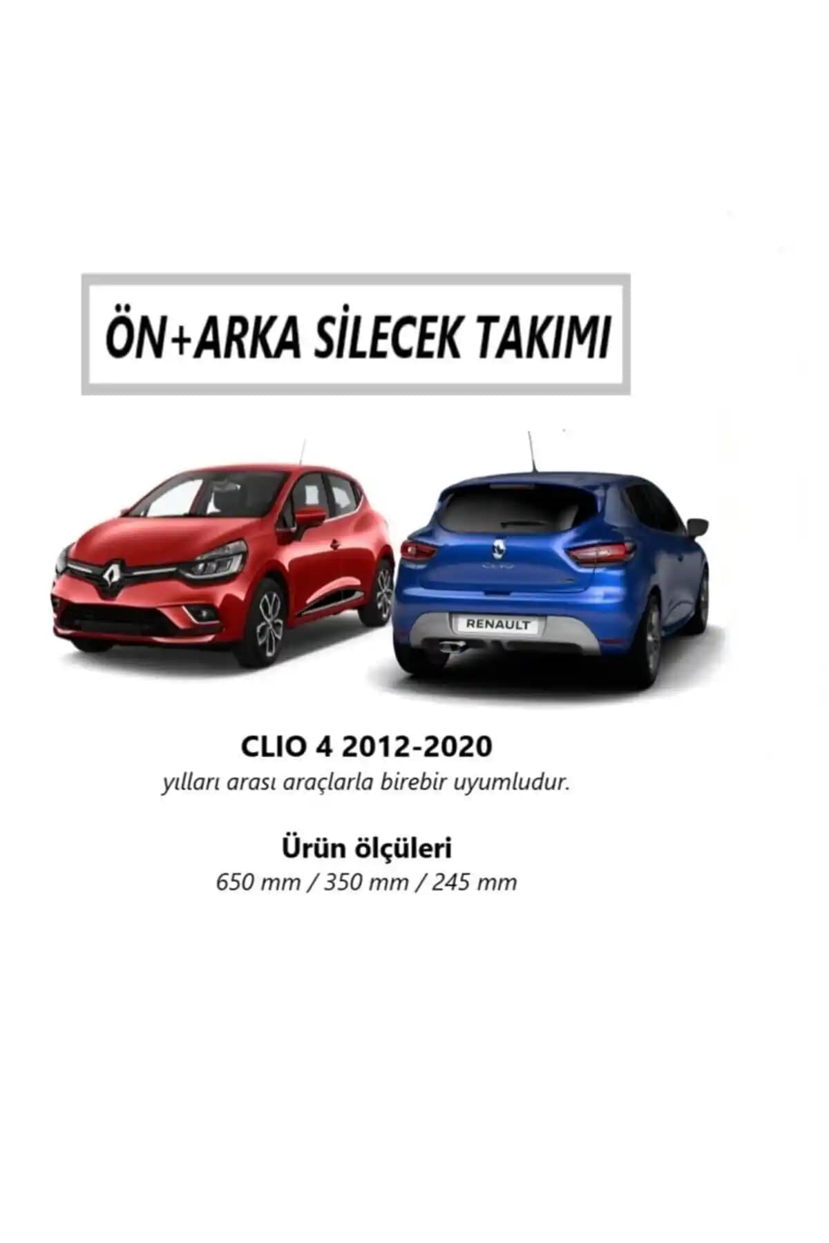 Renault Clio 4 İçin Ön ve Arka Muz Silecek Takımı Yüksek Performans ve Kolay Montaj