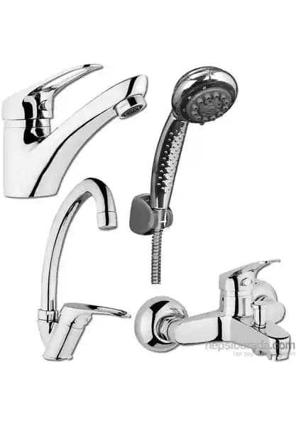 Şenpres 4 Parça Lavabo, Eviye, Banyo ve Duş Seti: Dayanıklı ve Estetik Çözüm