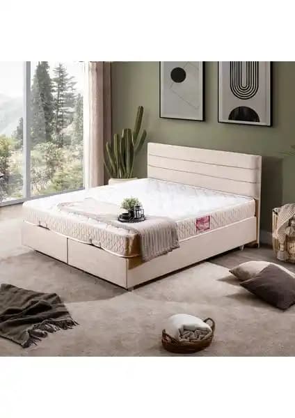 Setay Sofia İkili Çift Kişilik Yatak Seti Krem Renk Modern ve Fonksiyonel Tasarım