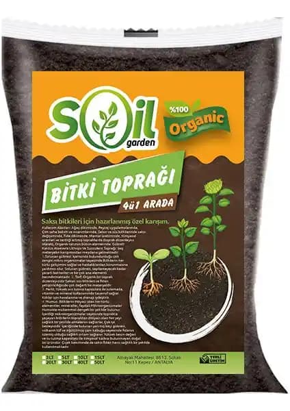 Soil Garden Bitki Toprağı 50L: Doğal ve Verimli Bahçe ve Saksı Bitkileri Toprağı