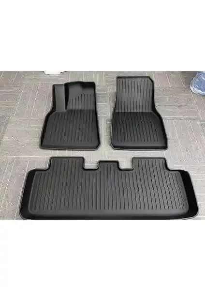 Tesla Model Y İçin Özel Tasarlanmış TPE 3D Havuzlu Paspas Seti - Dayanıklı ve Şık Koruma