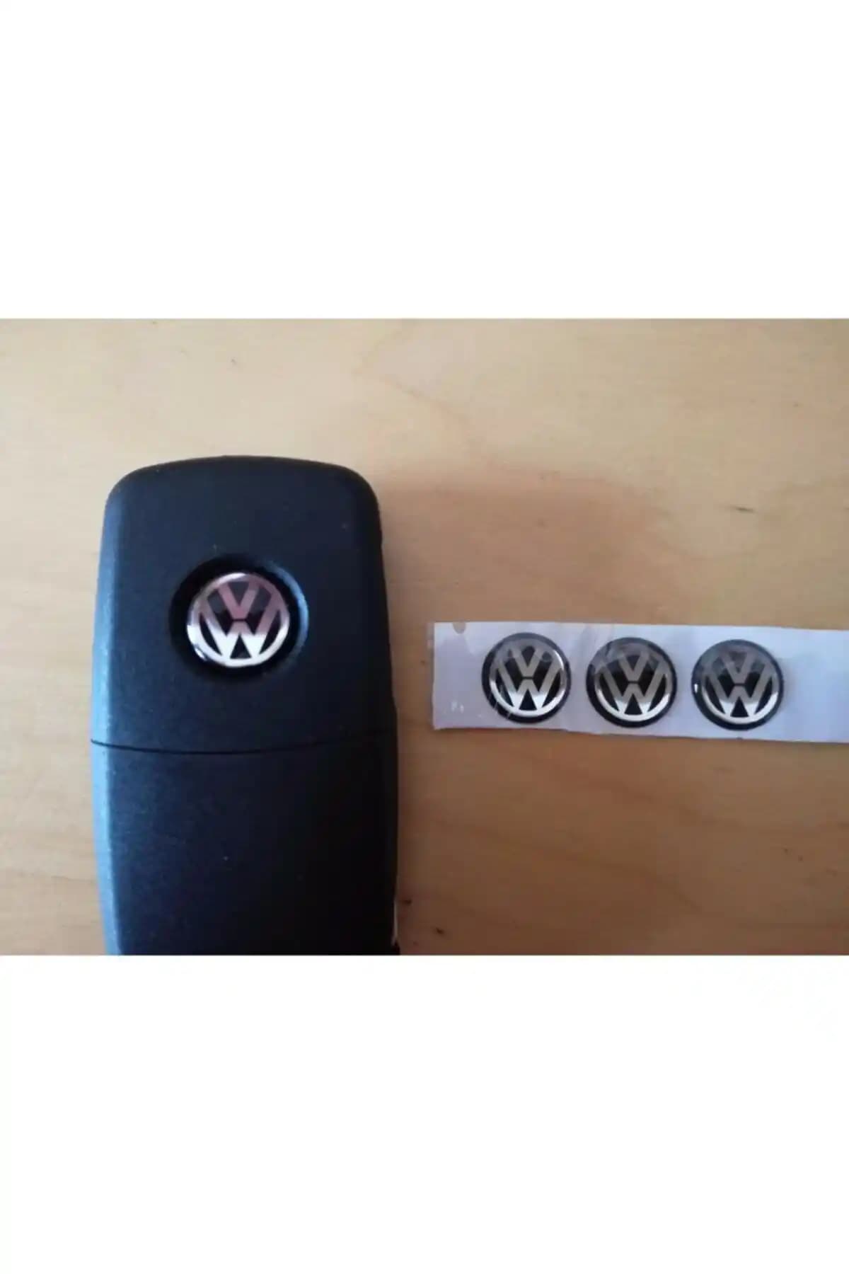 Volkswagen Modelleri İçin Özel Tasarım VW Anahtar Logo Amblemi 12 mm