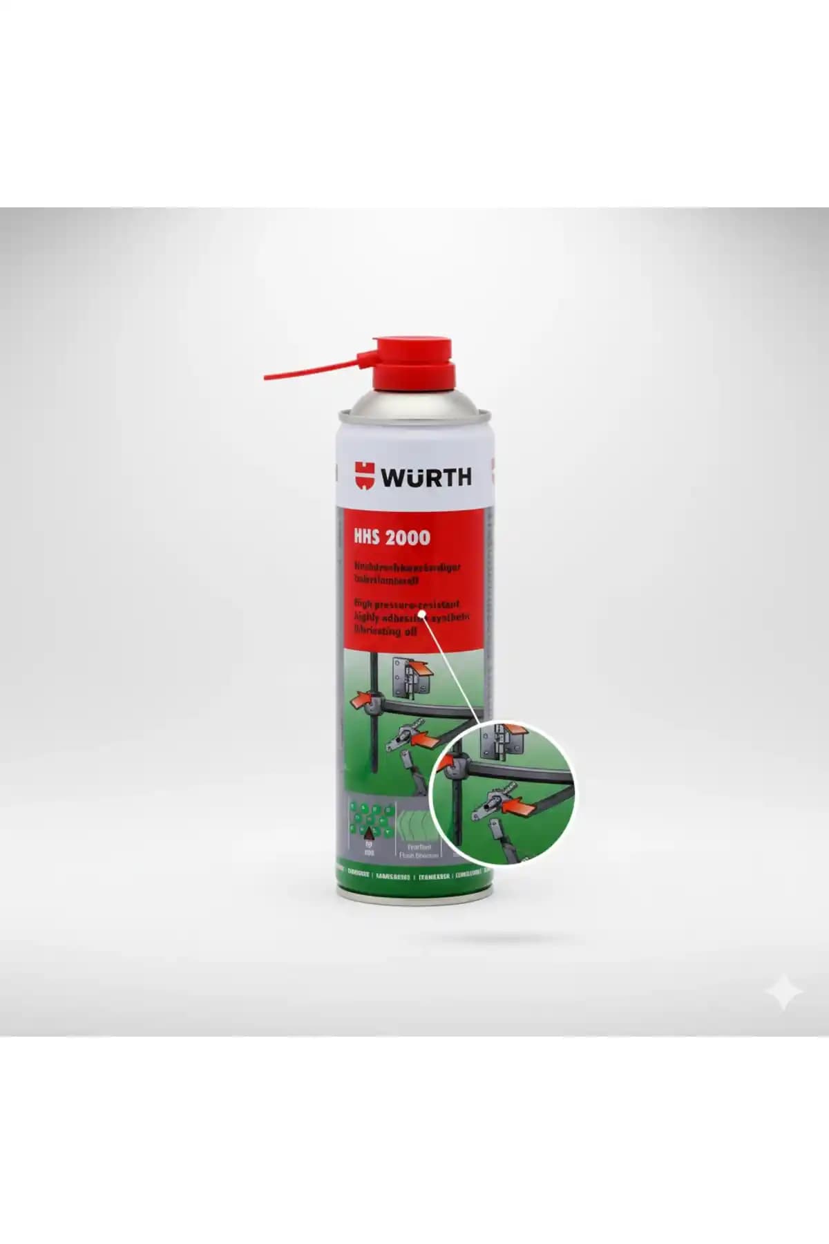 Würth HHS 2000 Yağlama Spreyi 500 ML Endüstriyel ve Otomotiv Uygulamaları İçin Güvenilir Çözüm
