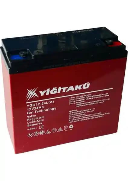 Yiğit Akü 12 V 24 Ah Jel Elektrikli Motosiklet Aküsü Performans ve Güvenilirlik