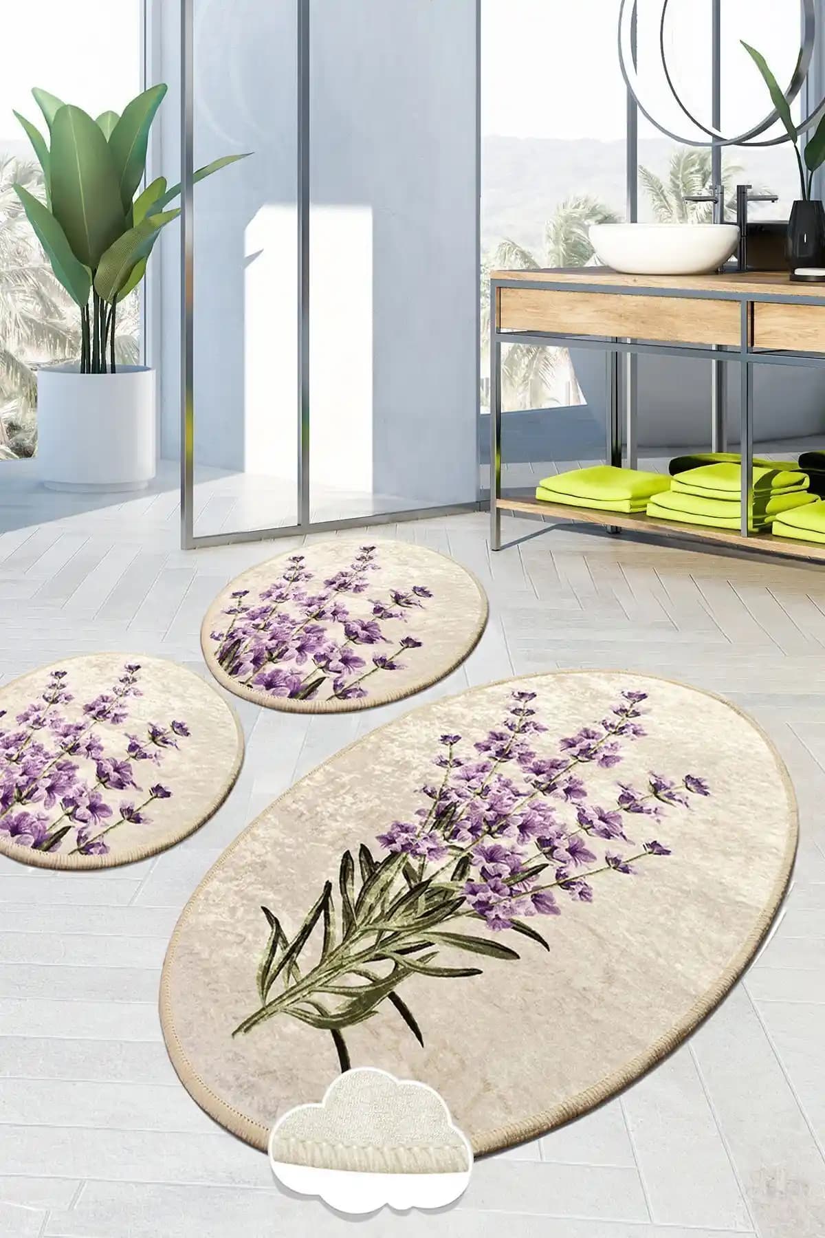 Chilai Home ve ESTA HALI Lavanta Desenli Banyo Paspası ve Halı Karşılaştırması