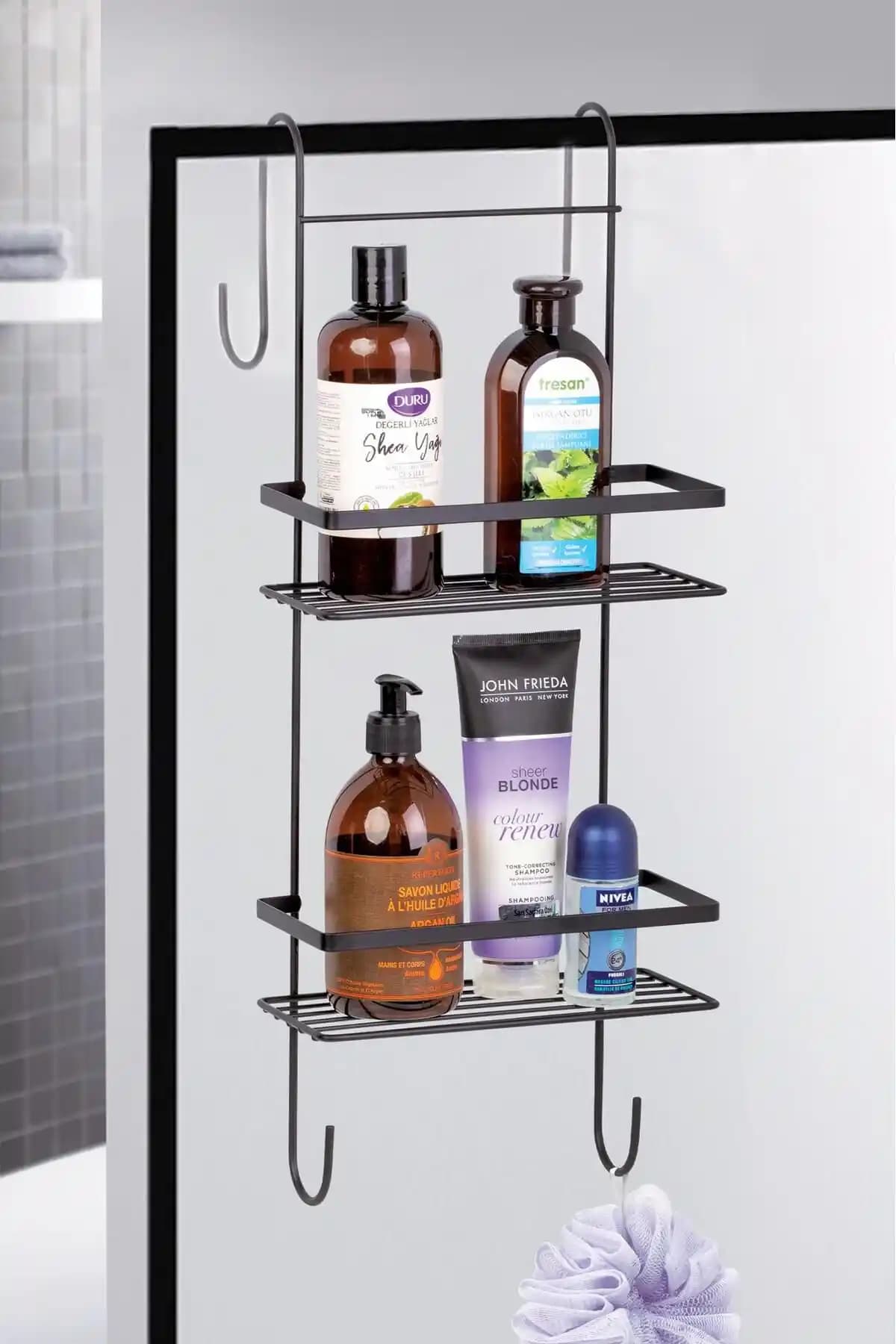 Okyanus Home Siyah Lamalı Duşakabin Şampuanlık ve Zabata Paslanmaz Banyo Rafı Karşılaştırması