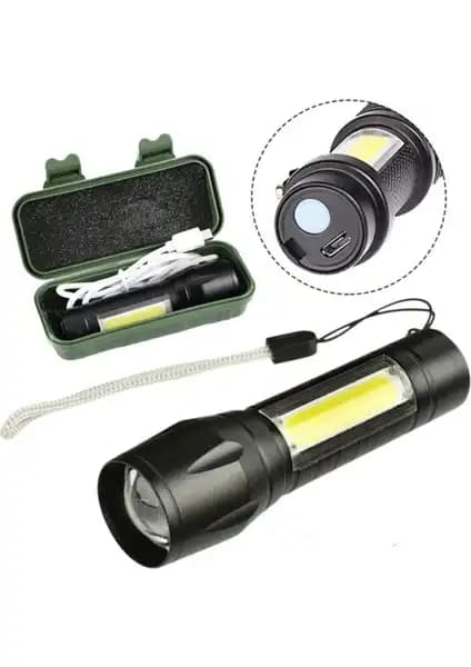 2500 Lumens Güçlü USB Şarjlı El Feneri Kamp ve Avcılık İçin Dayanıklı Tasarım