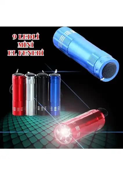 Anka Süper Parlak 9 LEDli Metal Mini El Feneri: Dayanıklı ve Yüksek Performanslı Taşınabilir Aydınlatma