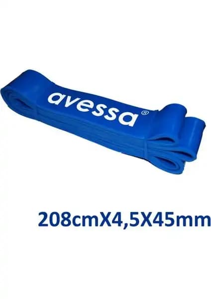 Avessa Lateks Güç Bantı 45 Mm Mavi: Çok Yönlü Egzersiz ve Direnç Antrenmanı Aleti