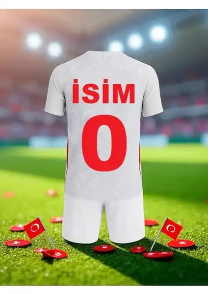 Bite Nose Türkiye Milli Takım Temalı Çocuk Halı Saha Forması Kişiselleştirilebilir Tasarım