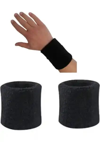 By Leon 1982 Siyah Havlu El Bilekliği Sporcular ve Günlük Kullanım İçin Fonksiyonel Tasarım