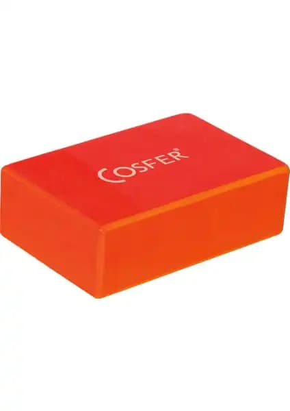 Cosfer CSF-57T Yoga Blok Turuncu: Dayanıklı ve Kaymaz Yoga Destek Aracı