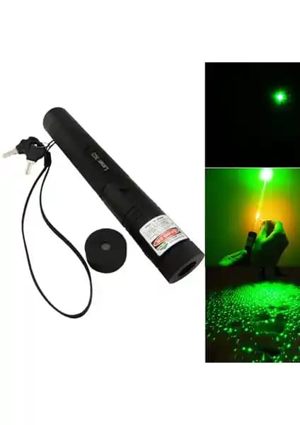 CSI 303 Kibrit Yakabilen 300Mw Yeşil Lazer Pointer Güçlü ve Güvenli Outdoor Kullanım