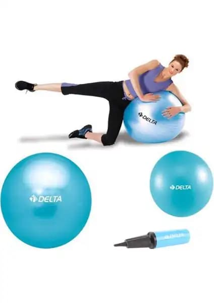 Delta 55 cm Pilates ve Denge Topu Seti: Çok Yönlü ve Dayanıklı Egzersiz Çözümü