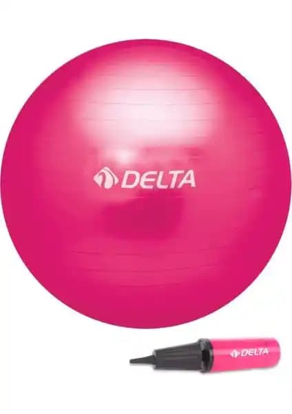 Delta 85 cm Fuşya Deluxe Pilates Topu ve Çift Yönlü Pompa Seti Sağlıklı ve Çok Yönlü Egzersiz İçin İdeal Bir Spor Aksesuarı