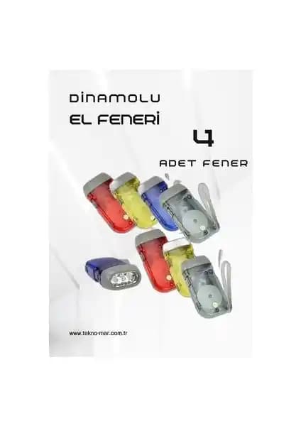 Deprem ve acil durumlar için Pilsiz Dinamolu 3 LED'li el fenerleri seti güvenli ve ekonomik çözüm
