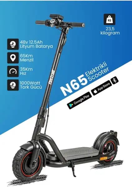 Electroll N65 Elektrikli Scooter: Şehir İçin Güçlü, Konforlu ve Çevre Dostu Ulaşım Çözümü