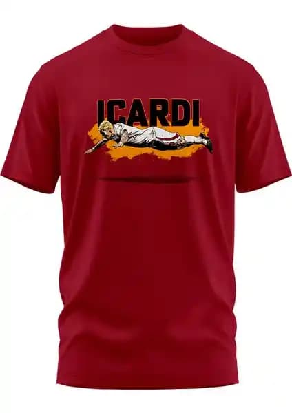 Galatasaray Icardi Lisanslı Erkek T-Shirt Günlük ve Maç Kombinleri İçin Uygun