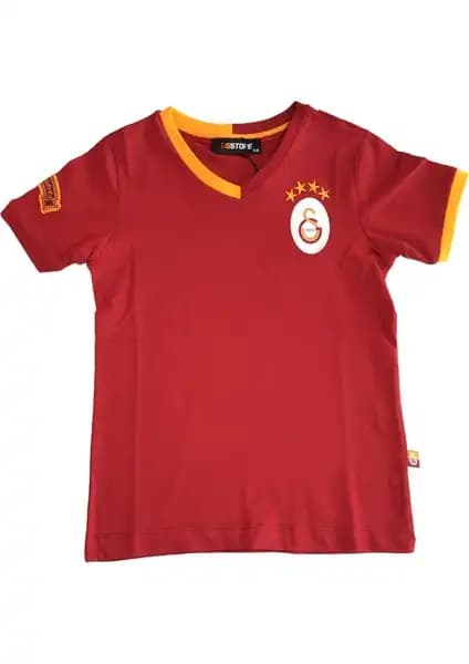 Galatasaray Lisanslı Çocuk Kırmızı Tişörtü Rahat ve Şık Spor Giyim Seçeneği