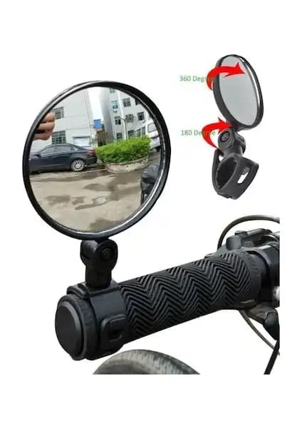 Geniş Açılı Bisiklet ve Scooter Aynası: 360 Derece Ayarlanabilir Güvenli Görüş