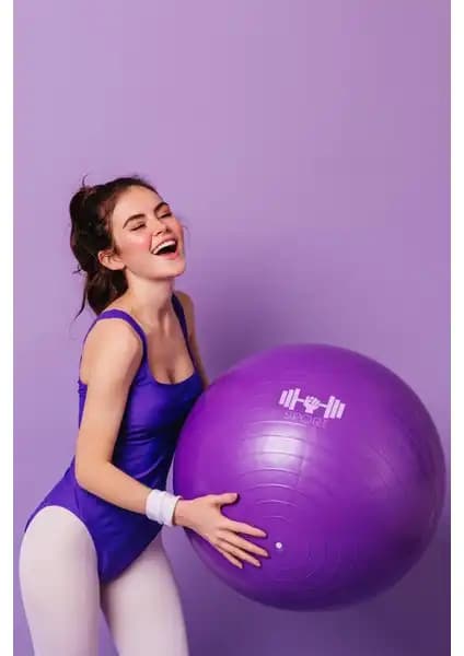 Hsport Dayanıklı Şeffaf Fitilli Pilates Topu ve Pompa Seti ile Denge ve Güç Kazanın