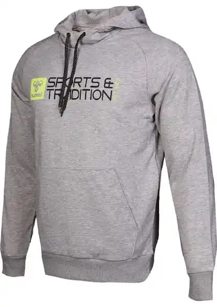 Hummel Flume Erkek Gri Baskılı Kapüşonlu Sweatshirt: Modern ve Fonksiyonel Tasarım