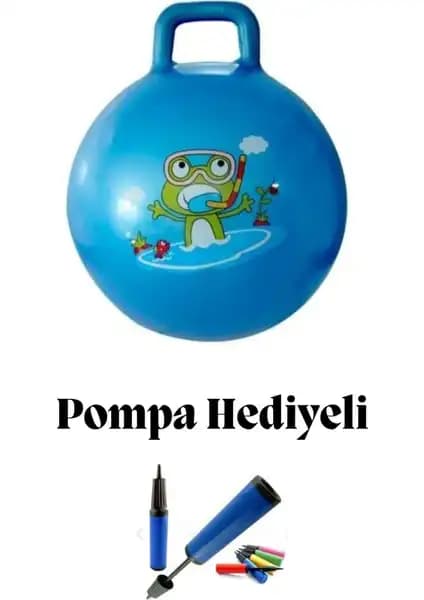 İmvula Renkli Desenli Çocuk Zıp Zıp Pilates Topu Güvenli ve Eğlenceli Aktivite