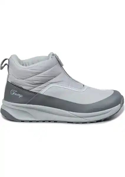 Kadınlar İçin Su Geçirmez Fermuarlı Gri Bot: Şık ve Fonksiyonel Kış Ayakkabısı