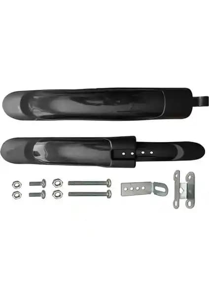 Monero MTB Bisiklet Çamurluk Takımı Siyah Dayanıklı ve Kolay Montajlı Koruyucu Seti