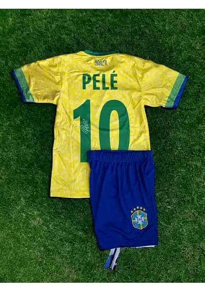 North Stand Pele İmzalı Nostaljik Çocuk Futbol Forması Türkiye Üretimi