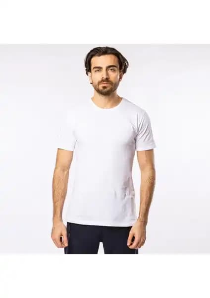 Slazenger SANDER KTN Erkek Beyaz Tişört Şıklık ve Konforun Modern Buluşması