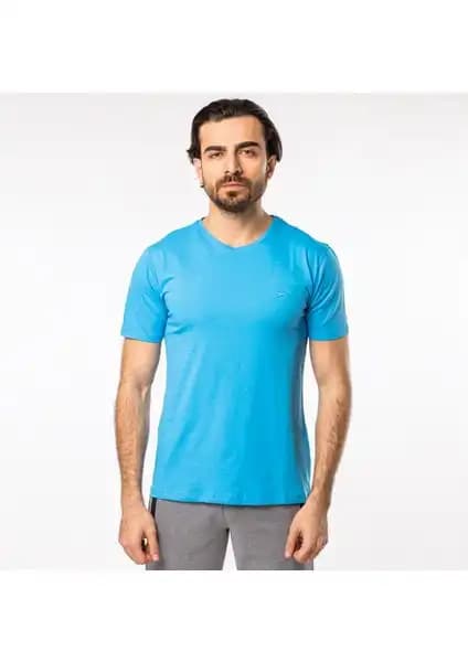 Slazenger SANDER KTN Erkek Tişört Mavi: Şık ve Rahat Günlük Kıyafet Seçeneği