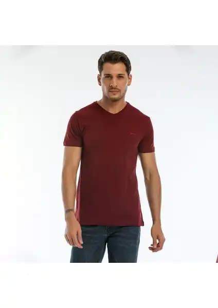 Slazenger SARGON KTN Erkek Tişört Bordo Modern Tasarım ve Yüksek Konfor Sunar