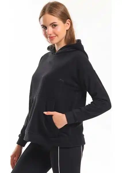 Slazenger SASSA IN Kadın Polar Siyah: Modern ve İşlevsel Kış Giyim Parçası