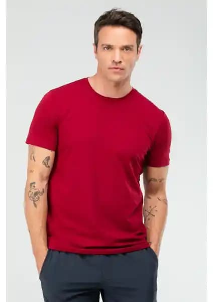 Speedlife Bordo Erkek Pamuklu Regular Fit Kısa Kol O Yaka Tişörtü İnceleme ve Özellikleri