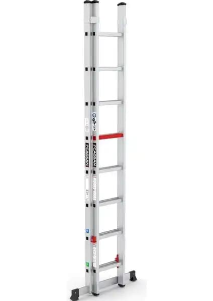 Çağsan 2X8 Basamaklı Duo Alüminyum Merdiven TS6050 Güvenilir ve Hafif Çözüm