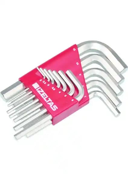 İzeltaş 12 Parça Altı Köşe Anahtar Takımı Profesyonel ve Dayanıklı Tasarım