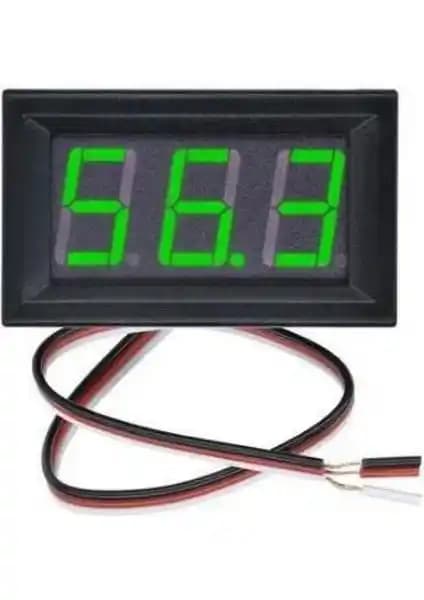 Koodmax 0.56'' 0-100V 3 Kablolu DC Yeşil Voltmetre ile Hassas Gerilim Ölçümü