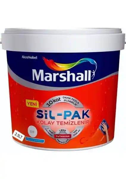 Marshall Sil-Pak 2.5Lt İç Cephe Boyası Yüksek Performans ve Estetik İçin Uygun