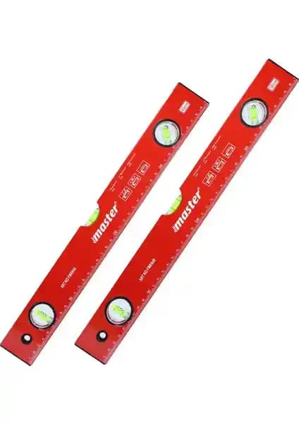 Master Alüminyum Kırmızı Su Terazisi İnşaat ve Yapı Sektörleri İçin Dayanıklı Ölçüm Aracı