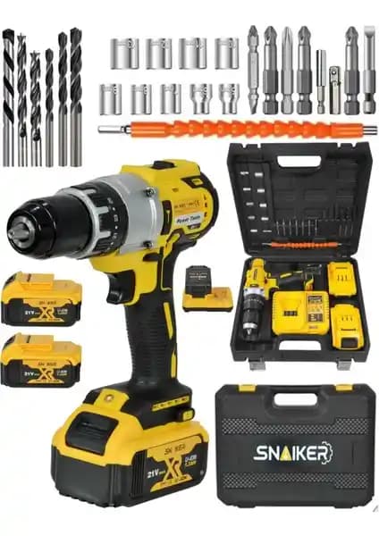 Snaiker Yeni Seri 13MM 21V 1.3A Akülü Vidalama: Güç ve Kullanım Kolaylığını Sunar