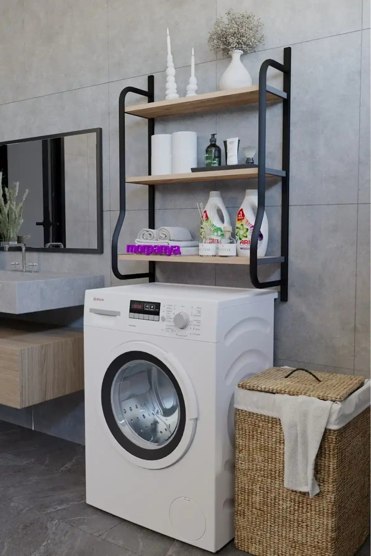 Çamaşır Makinesi Üstü Raflar ve Banyo Düzeninde Sağladığı Faydalar