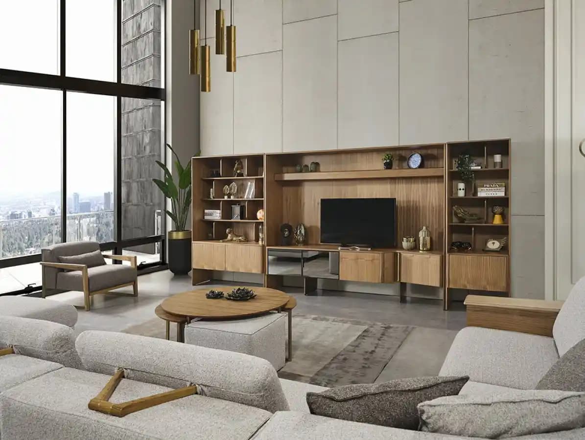 Çevre Dostu Bambu TV Ünitesi ile Modern ve Sürdürülebilir İç Mekan Dekorasyonu